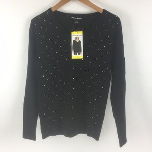 DKNY Jeans Ladies Rhinestone Embellished Sweater